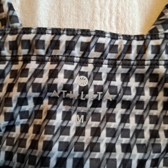 Athleta womens size Medium black, gray & white cropped leggings - Picture 3 of 6